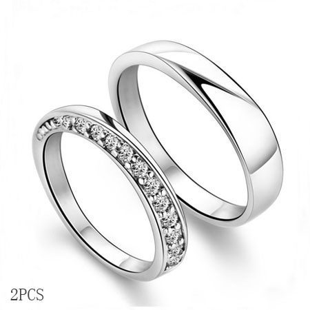 Amazon.com: EBAT Matching Rings for Couples Promise Couple Ring Set His and  Her Love Heart Women Mens Women's Men Personalized Engraved Custom Name  Sterling Silver Engagement Wedding Ring Band Sets (1) :