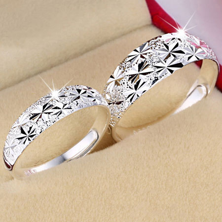 925 Sterling Silver Crystal Adjustable Couple Ring Set With Brand Design  For Weddings Elegant Mens Gemstones From Huierjew, $0.65 | DHgate.Com