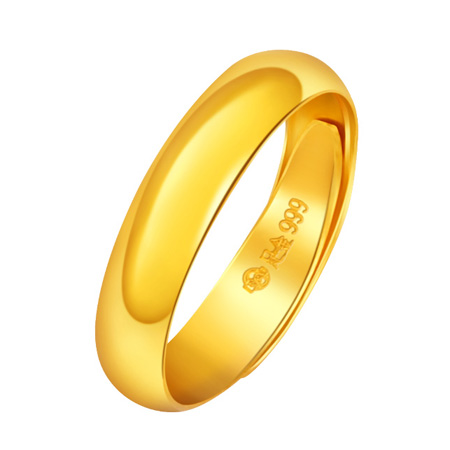 Pure Plain Gold Rings 24K Yellow Gold 